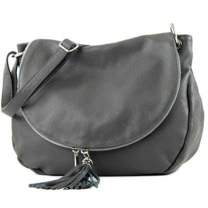 modamoda de - T40Leder - ital Schulter-/Umhängetasche Medium