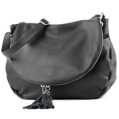 modamoda de - T40Leder - ital Schulter-/Umhängetasche Medium