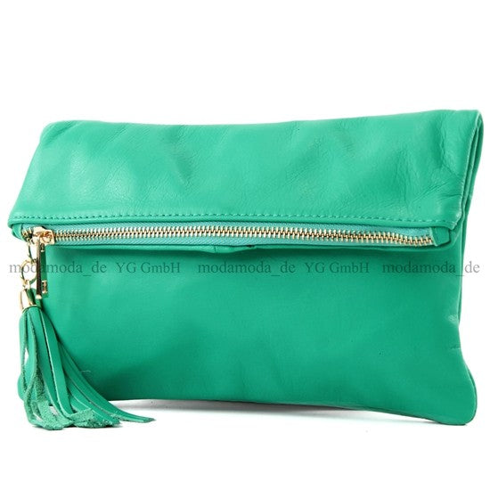 modamoda de - T54 -  ital Kleine Clutch aus Nappaleder