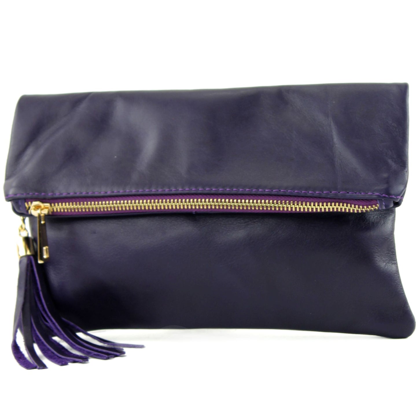 modamoda de - T54 -  ital Kleine Clutch aus Nappaleder