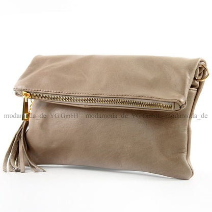 modamoda de - T54 -  ital Kleine Clutch aus Nappaleder