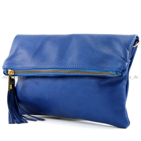 modamoda de - T54 -  ital Kleine Clutch aus Nappaleder