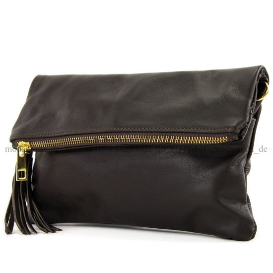 modamoda de - T54 -  ital Kleine Clutch aus Nappaleder