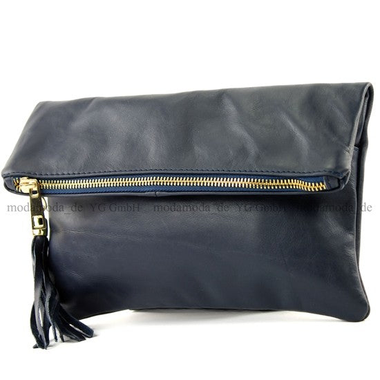 modamoda de - T54 -  ital Kleine Clutch aus Nappaleder