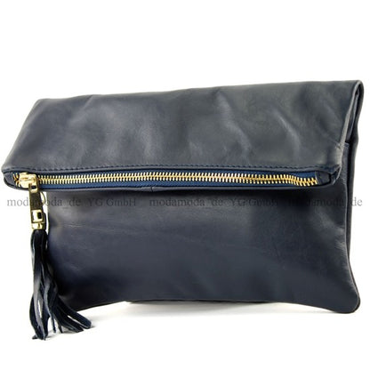 modamoda de - T54 -  ital Kleine Clutch aus Nappaleder