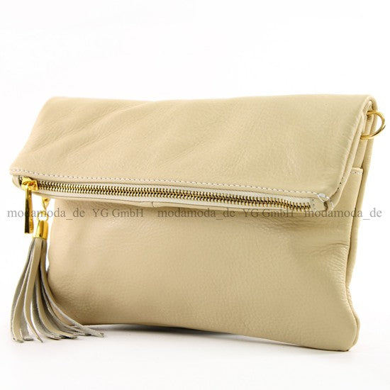modamoda de - T54 -  ital Kleine Clutch aus Nappaleder