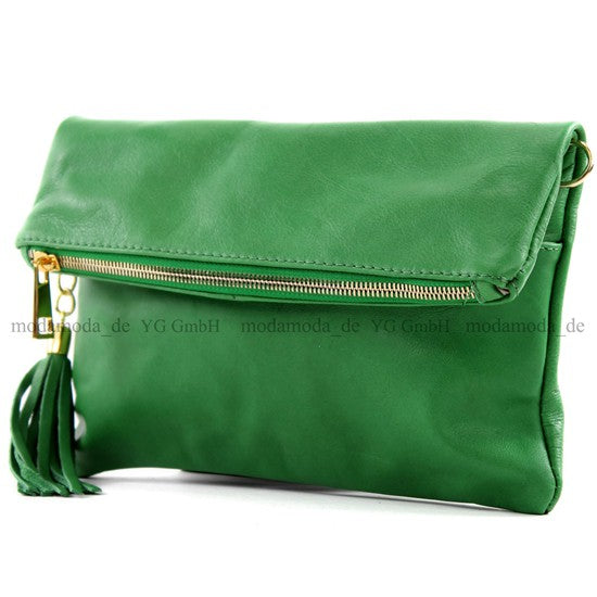 modamoda de - T54 -  ital Kleine Clutch aus Nappaleder