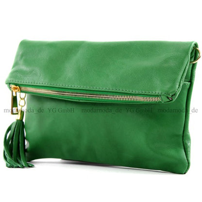 modamoda de - T54 -  ital Kleine Clutch aus Nappaleder