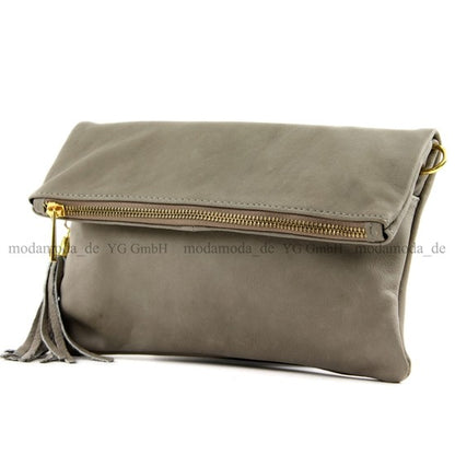 modamoda de - T54 -  ital Kleine Clutch aus Nappaleder