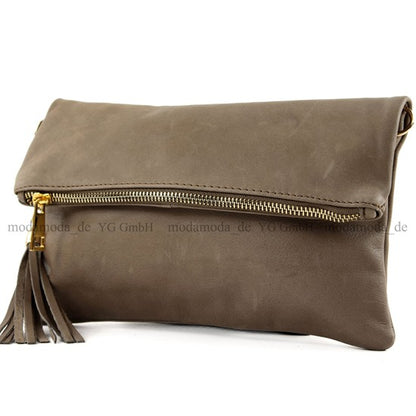modamoda de - T54 -  ital Kleine Clutch aus Nappaleder