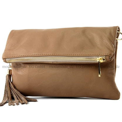 modamoda de - T54 -  ital Kleine Clutch aus Nappaleder