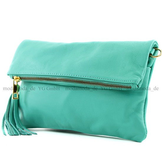 modamoda de - T54 -  ital Kleine Clutch aus Nappaleder