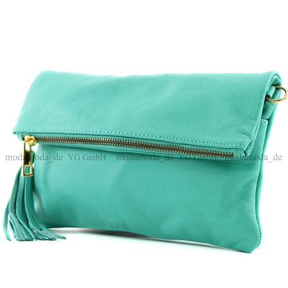 modamoda de - T54 -  ital Kleine Clutch aus Nappaleder