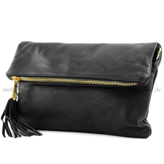modamoda de - T54 -  ital Kleine Clutch aus Nappaleder