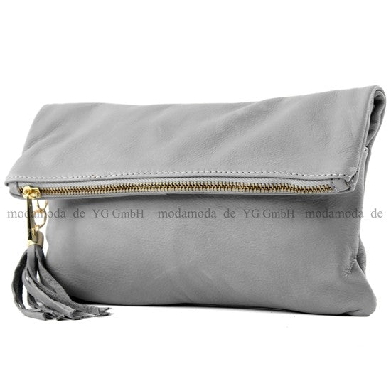 modamoda de - T54 -  ital Kleine Clutch aus Nappaleder