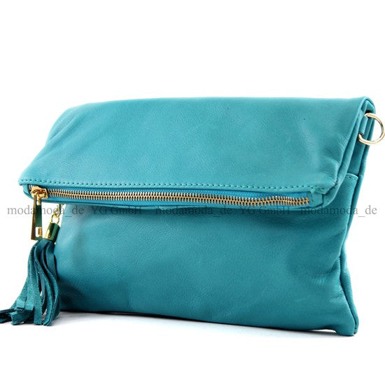modamoda de - T54 -  ital Kleine Clutch aus Nappaleder