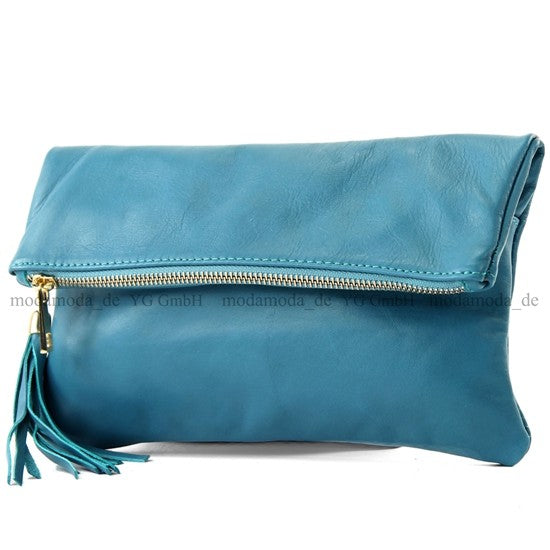 modamoda de - T54 -  ital Kleine Clutch aus Nappaleder