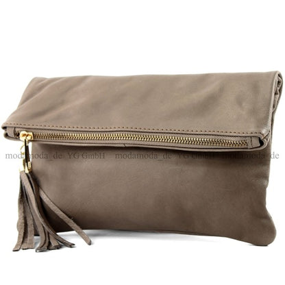 modamoda de - T54 -  ital Kleine Clutch aus Nappaleder
