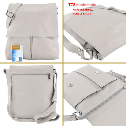modamoda de - T75 - ital Crossover Umhängetasche Nappaleder