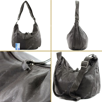 modamoda de - T81 -  ital. Handtasche  Schultertasche Echt Nappaleder Tasche