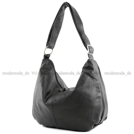 modamoda de - T81 -  ital. Handtasche  Schultertasche Echt Nappaleder Tasche