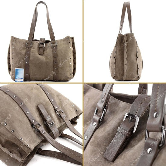 modamoda de - T89 -  ital Shopper aus Nappaleder / Wildleder