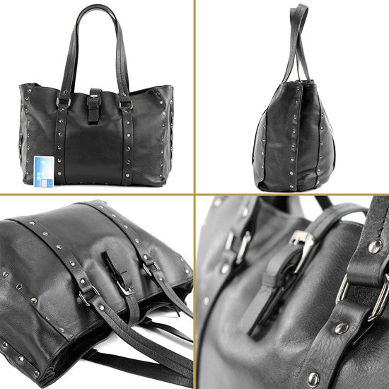 modamoda de - T89 -  ital Shopper aus Nappaleder / Wildleder