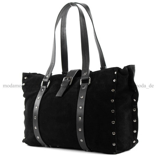 modamoda de - T89 -  ital Shopper aus Nappaleder / Wildleder
