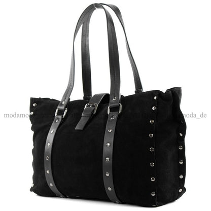modamoda de - T89 -  ital Shopper aus Nappaleder / Wildleder