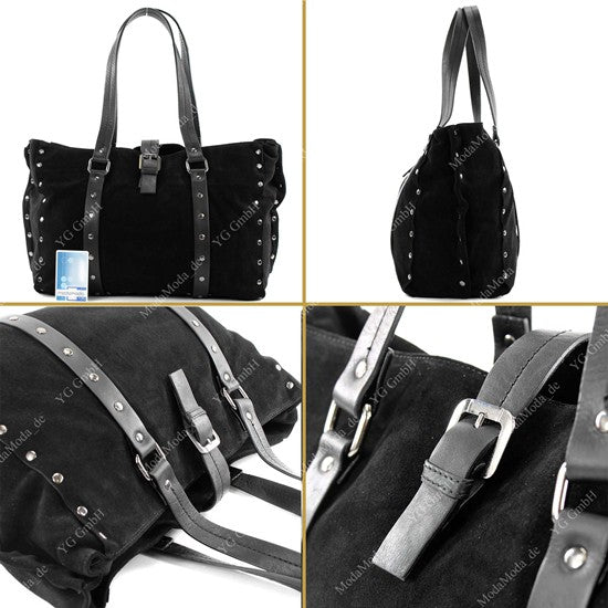 modamoda de - T89 -  ital Shopper aus Nappaleder / Wildleder