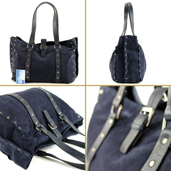 modamoda de - T89 -  ital Shopper aus Nappaleder / Wildleder