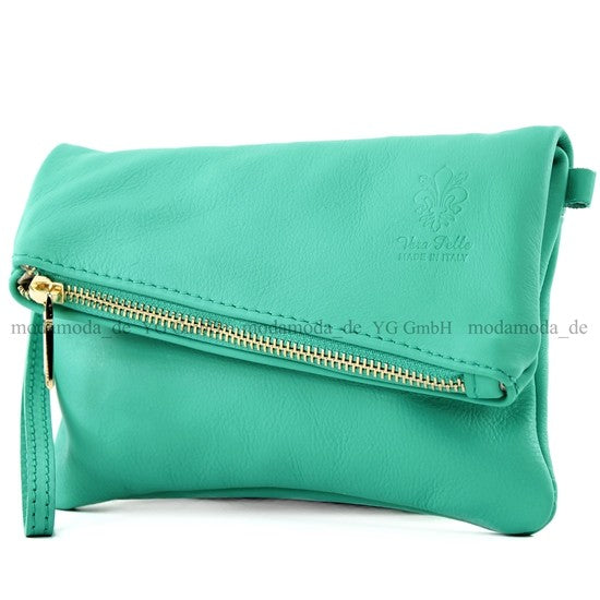 modamoda de - T95 - ital Handgelenktasche aus Nappaleder Mini