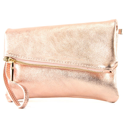 modamoda de - T95 - ital Handgelenktasche aus Nappaleder Mini