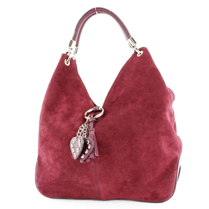 modamoda de 330 Damen Leder Nappaleder Wildleder Schultertasche Henkeltasche groß handmade in Italy