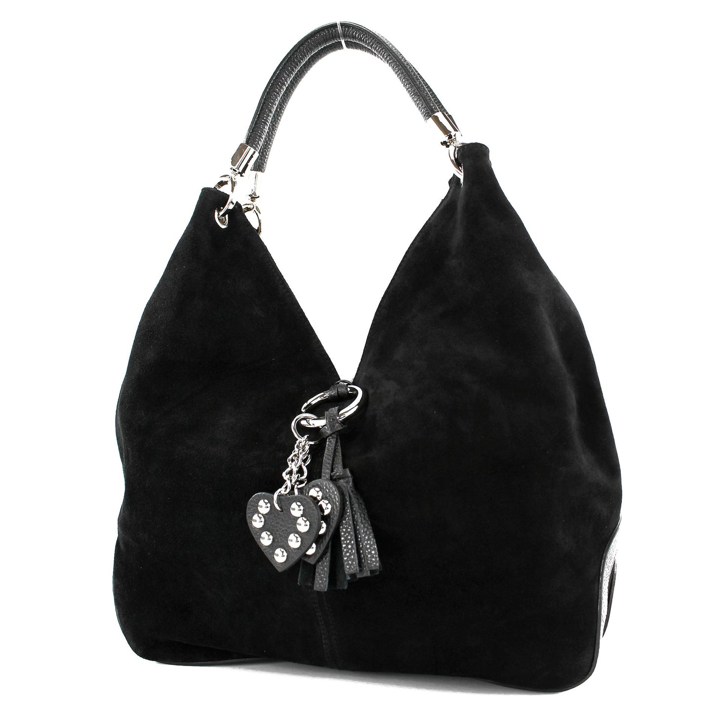 modamoda de 330 Damen Leder Nappaleder Wildleder Schultertasche Henkeltasche groß handmade in Italy