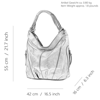 modamoda de -  Z18 - ital Damenhandtasche aus Leder/Nappaleder