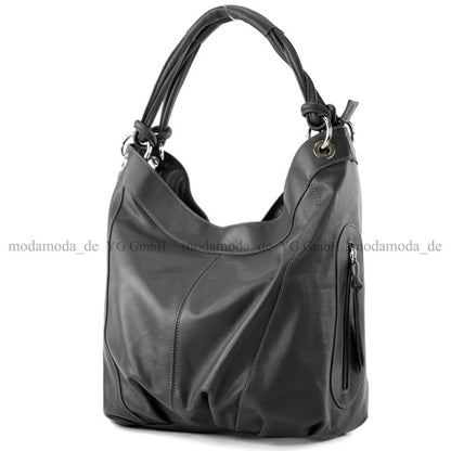 modamoda de -  Z18 - ital Damenhandtasche aus Leder/Nappaleder