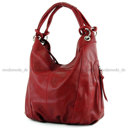 modamoda de -  Z18 - ital Damenhandtasche aus Leder/Nappaleder
