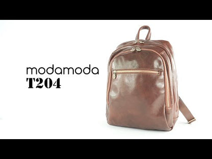 modamoda de - T204 -  ital. Unisex Rucksack aus Leder