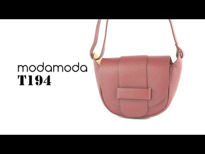 modamoda de - T194 -  ital. Umhängetasche Klein aus Echtleder