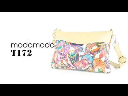 modamoda de - T172A - ital kleine Umhängetasche Nappaleder