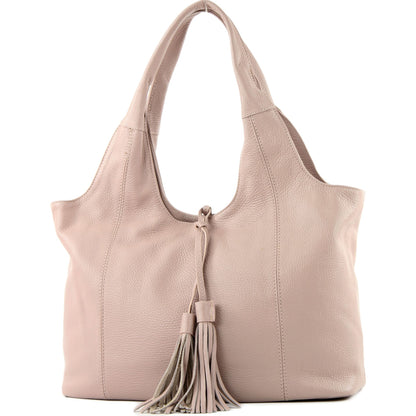 modamoda de - T105 - ital. Schultertasche Groß aus Leder