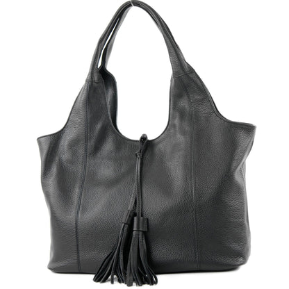 modamoda de - T105 - ital. Schultertasche Groß aus Leder