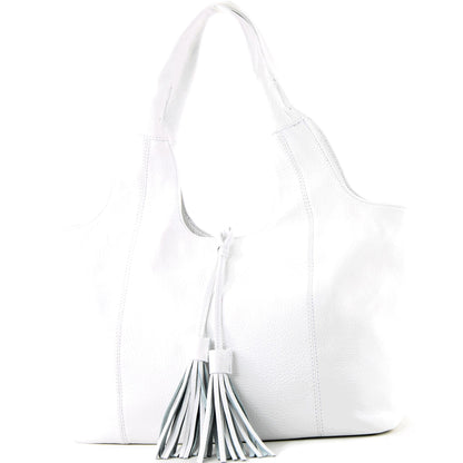 modamoda de - T105 - ital. Schultertasche Groß aus Leder