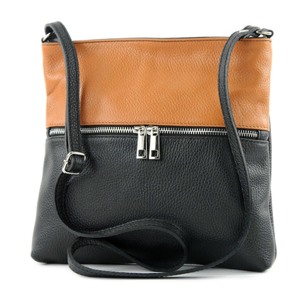modamoda de T144 Damen Leder Umhängetasche Schultertasche Messenger bag handmade in Italy