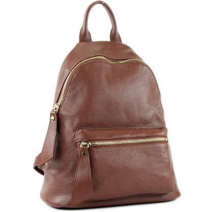 modamoda de - T171A - ital Damen Rucksacktasche aus Leder