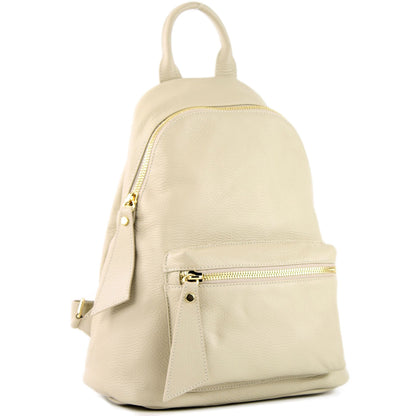 modamoda de - T171A - ital Damen Rucksacktasche aus Leder