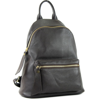 modamoda de - T171A - ital Damen Rucksacktasche aus Leder