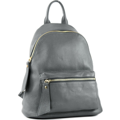 modamoda de - T171A - ital Damen Rucksacktasche aus Leder