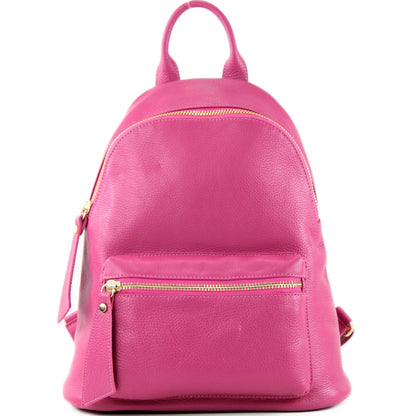 modamoda de - T171A - ital Damen Rucksacktasche aus Leder